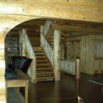 Log Stairs from the log arch