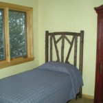 log home Loft bedroom
