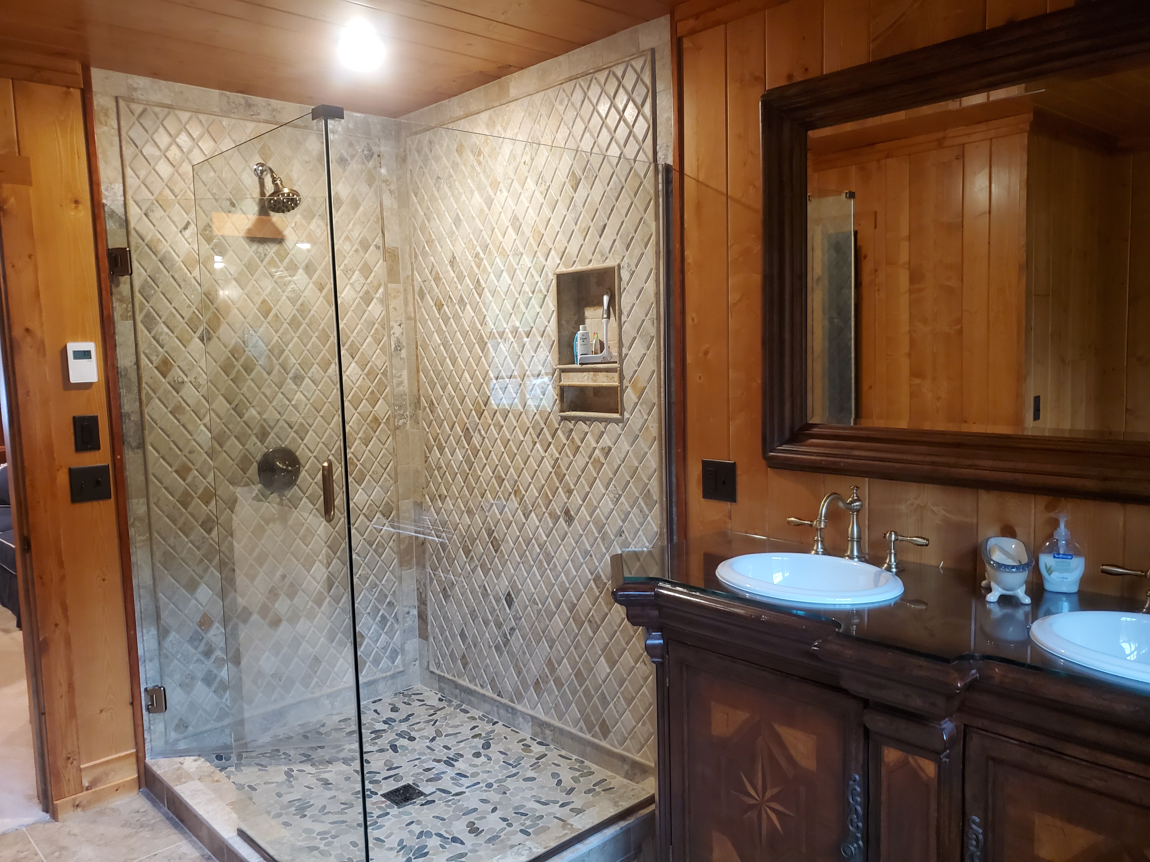 Tiled shower built for real Tiled shower built for real