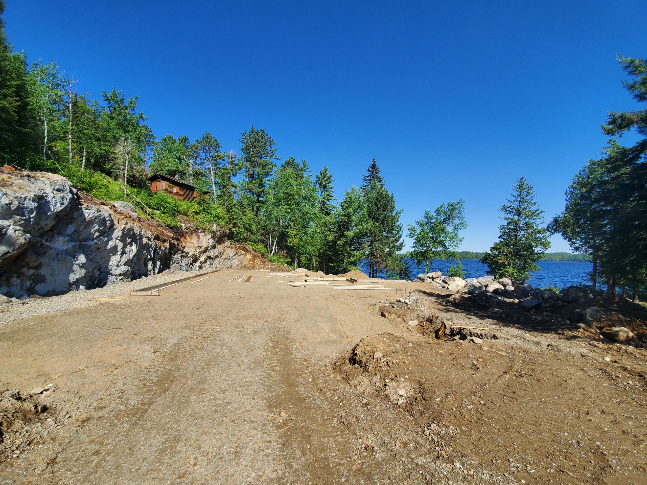 Footing Forming starts Footing Forming starts, custom lake home by Huisman Concepts