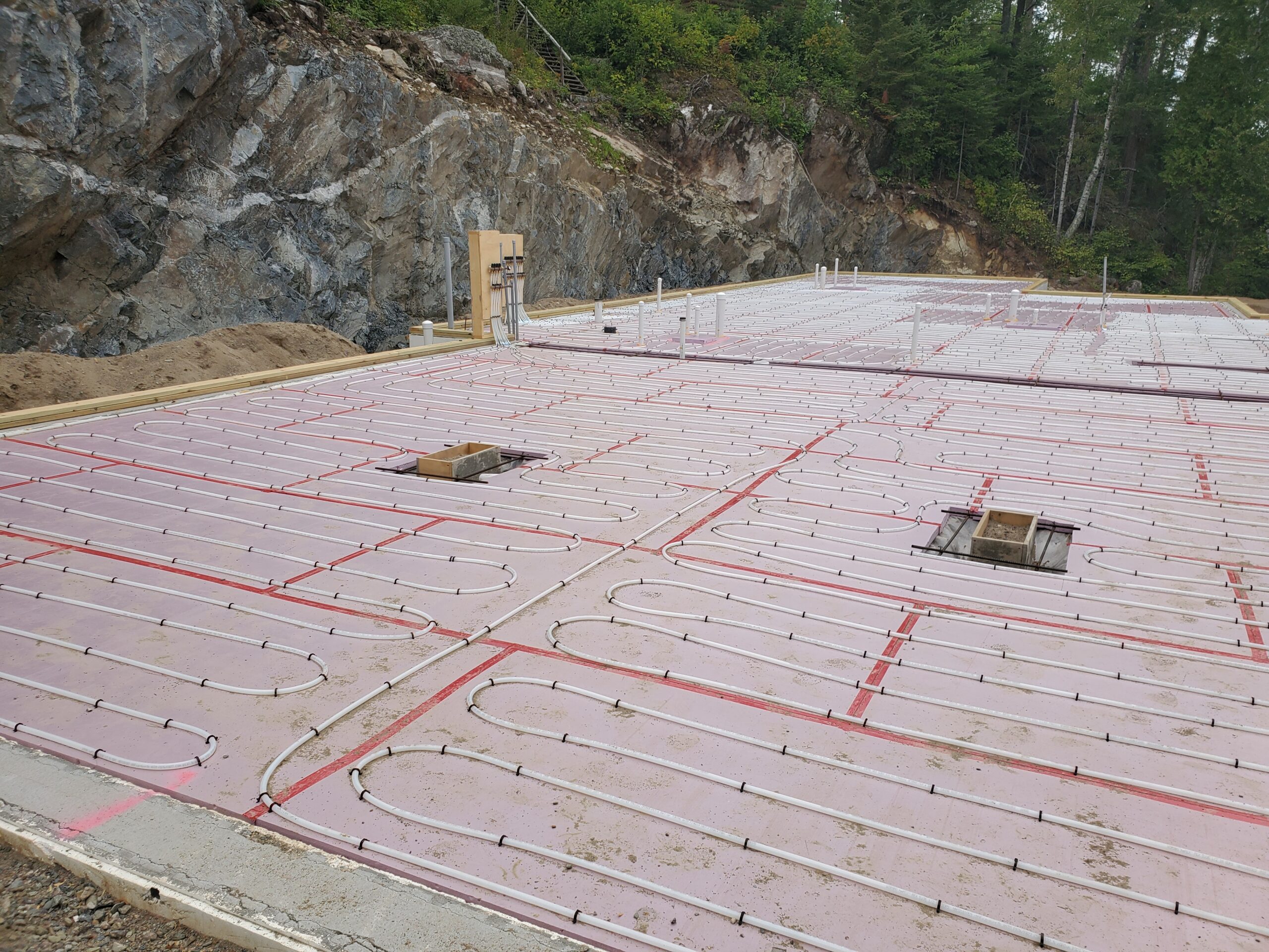 Floor heat tubing, custom home by Huisman Concepts Floor heat tubing, custom home by Huisman Concepts