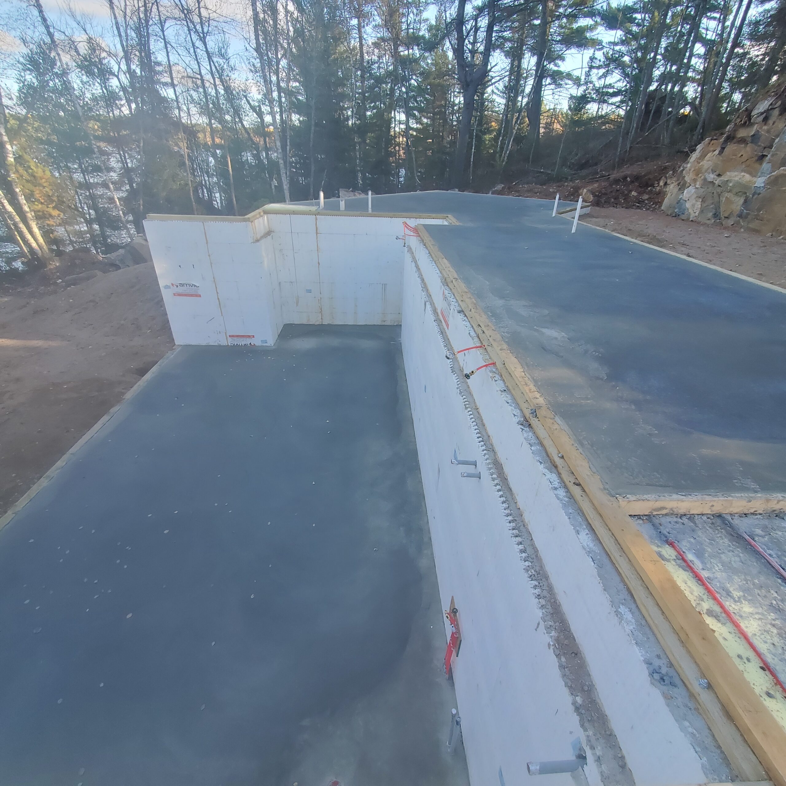 Slab partly done Slab partly done