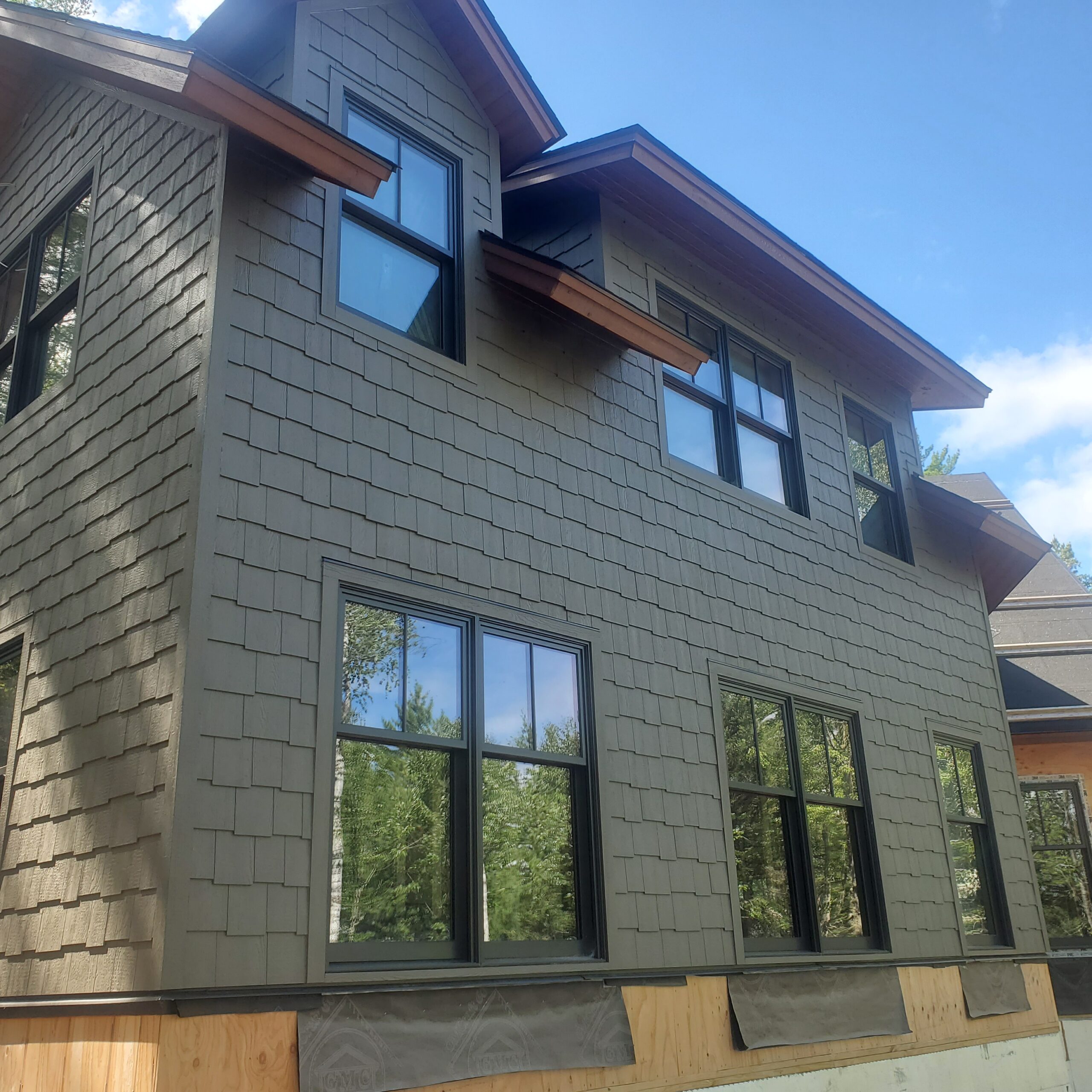 LP Shingle siding on the east end LP Shingle siding on the east end